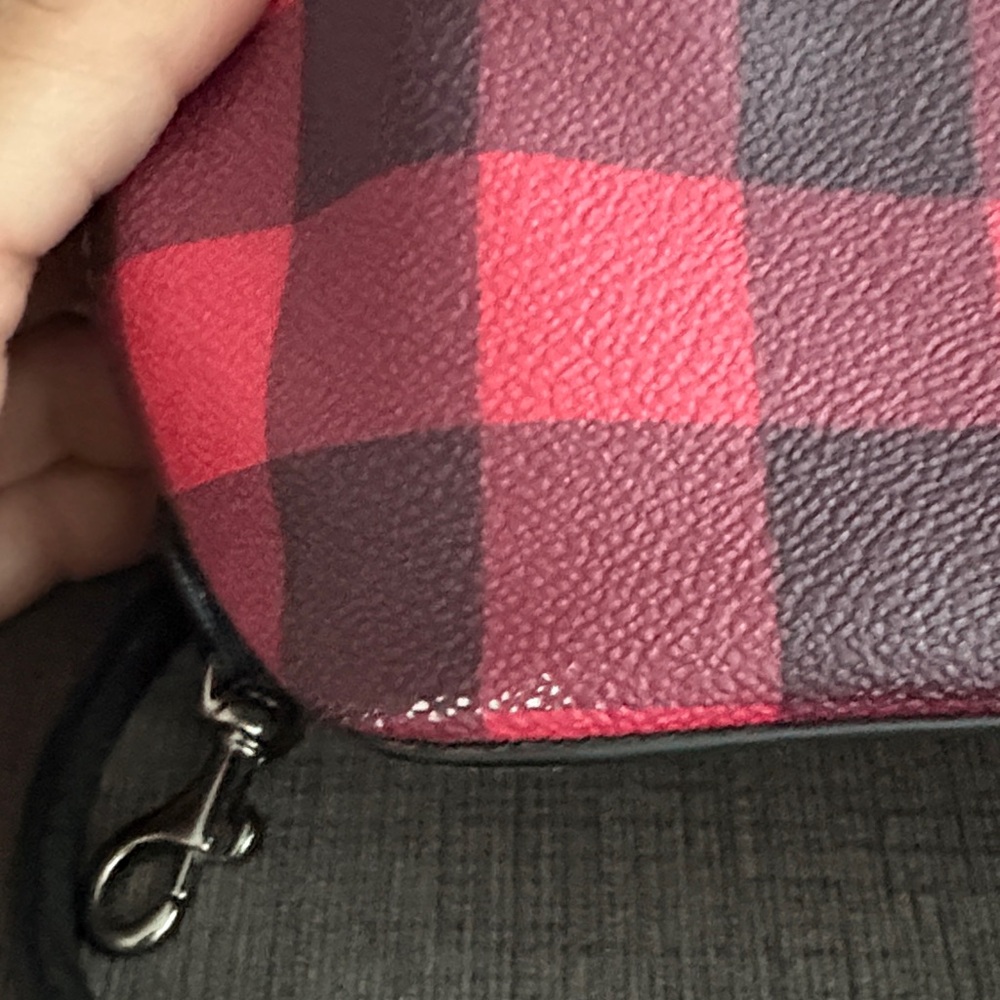 Dooney & Bourke Pink and Black Checkered Satchel - Picture 3 of 13